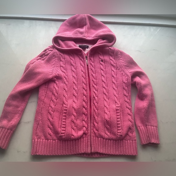 Tommy Hilfiger cable knit zip up sz 6 - Picture 1 of 5